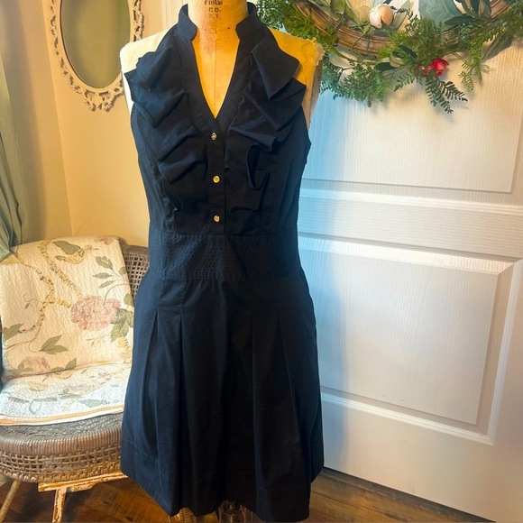 Express Dresses & Skirts - Express Ruffle Sleeveless Tuxedo Dress Black Sz 8
